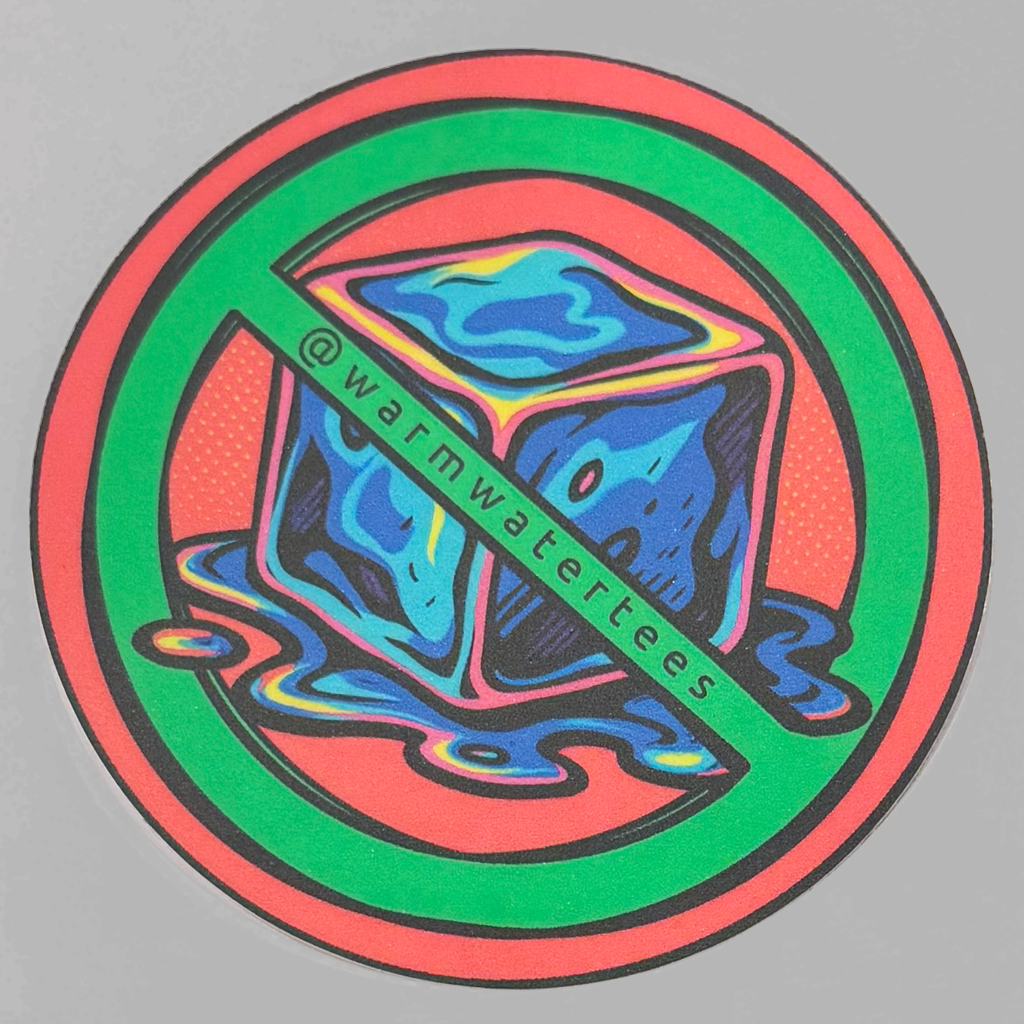 Neon Anti-ICE Logo Sticker